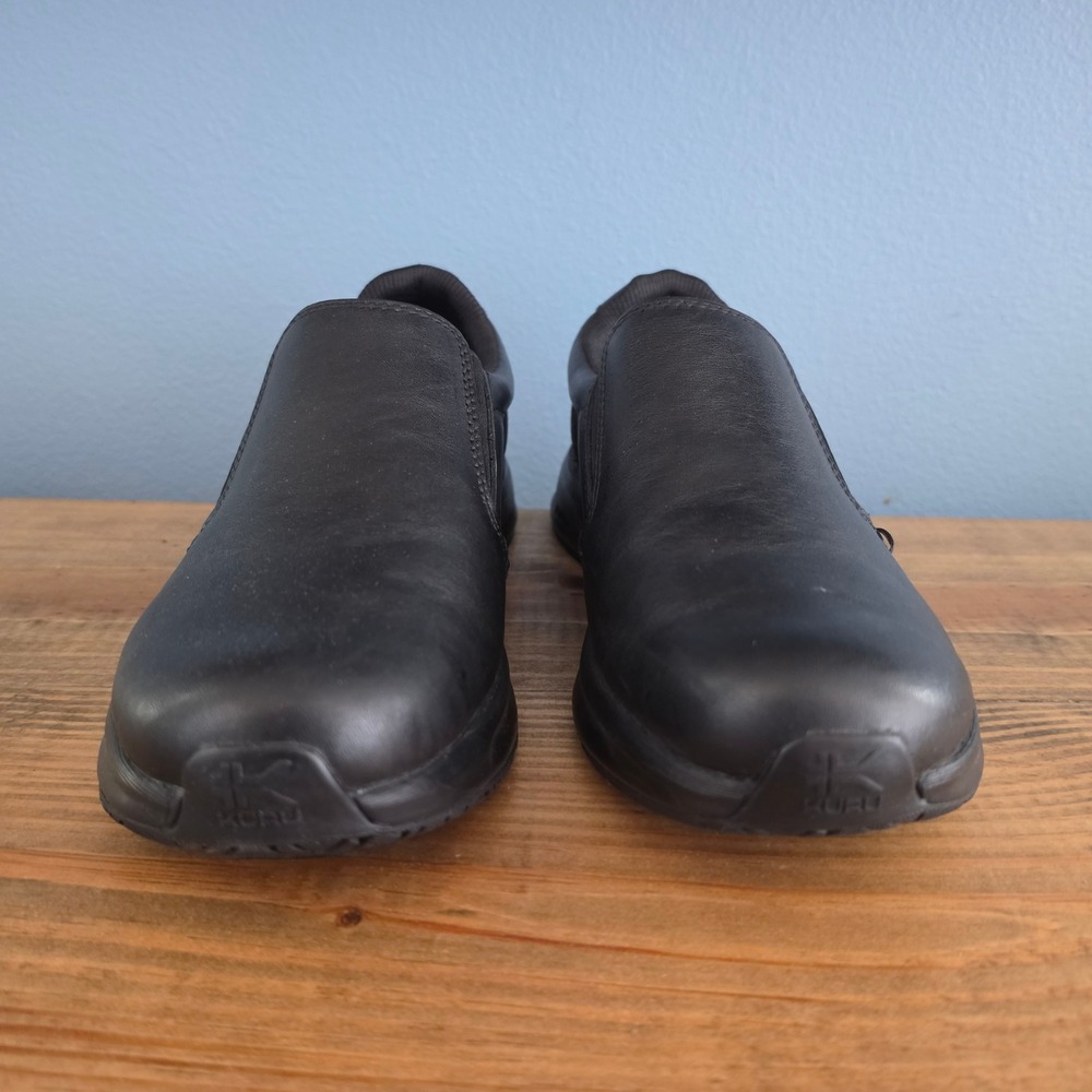 Kuru Womens Kivi 2 Slip On Work‎ Shoes Black Leather Anti Slip 8 Wide - Picture 2 of 11